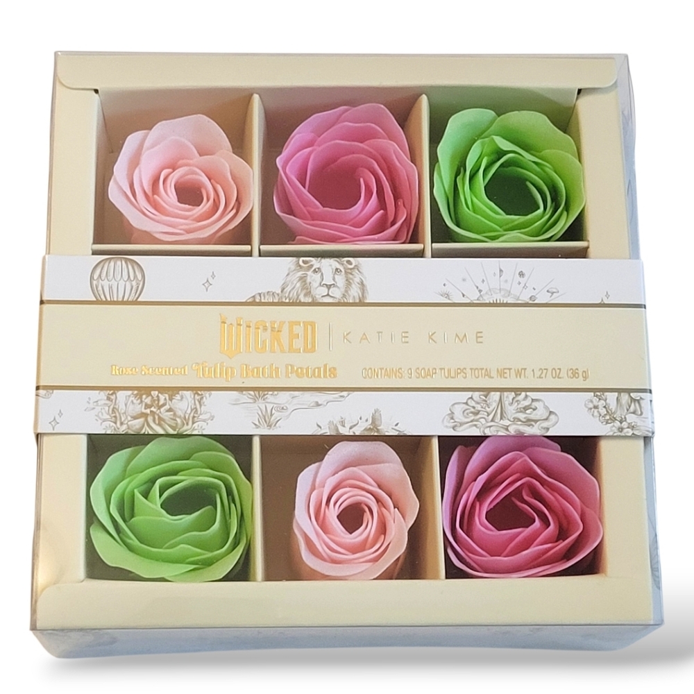 Wicked x Katie Kime Tulip Bath Petals Set Rose Scented Limited Edition Gift NWT